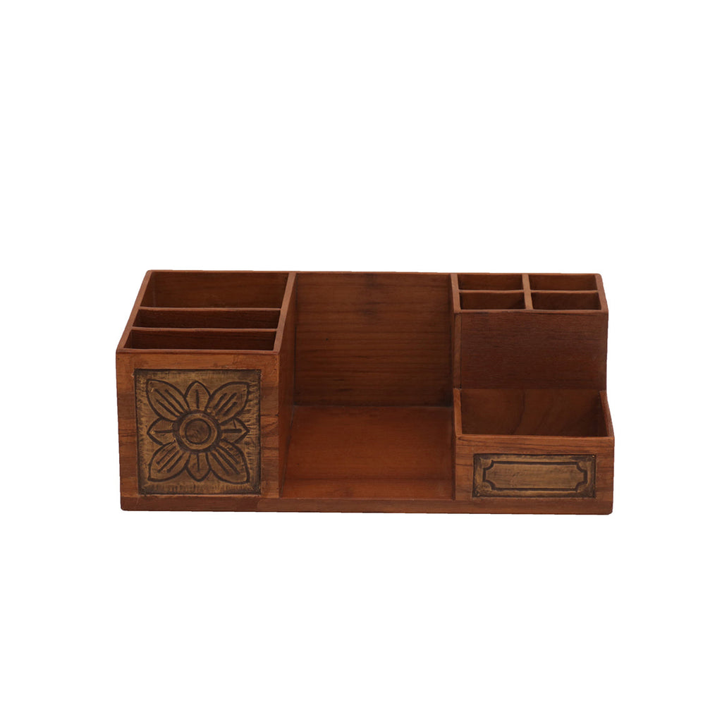 Dexter Solid Wood 9 Compartment Desk Organizer - product image 1