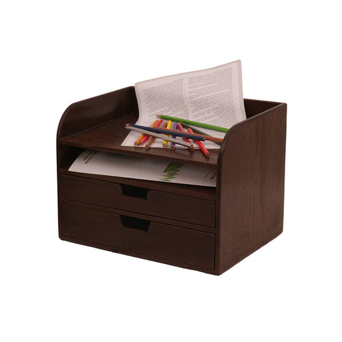 Alden Solid Wood Desk Organizer - Dark - product image 1