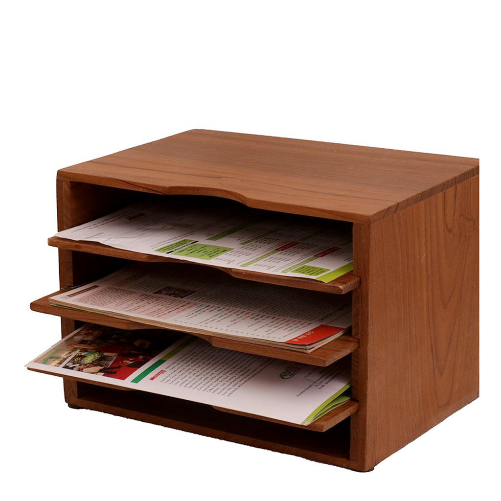 Ledger Solid Wood Horizontal Paper Rack - Natural - product image 1