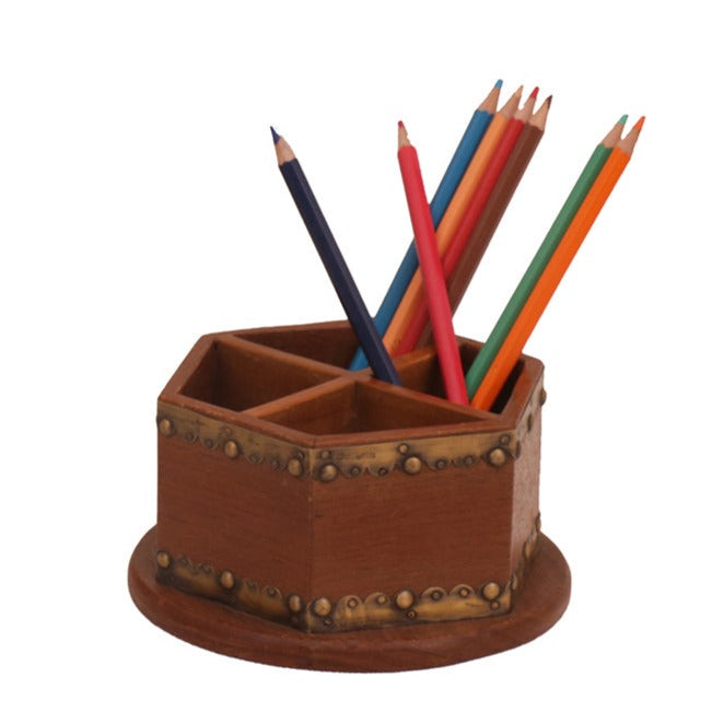 Reid Solid Wood Pencil Desk Organizer - Natural - product image 1