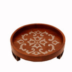Margot Inlay Round Serving Tray — view 1