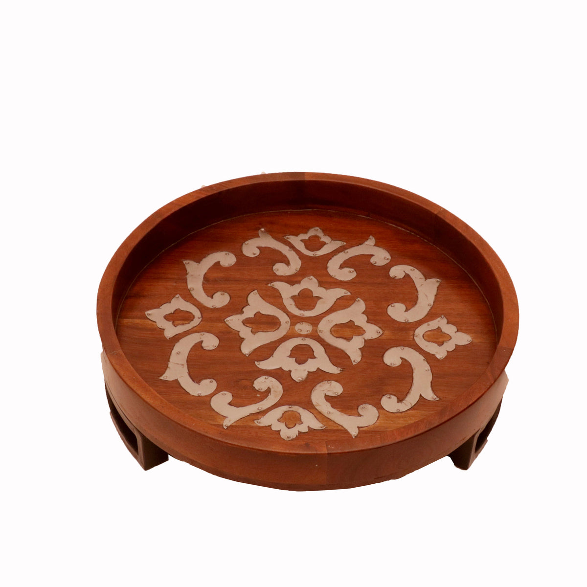 Margot Inlay Round Serving Tray — view 2