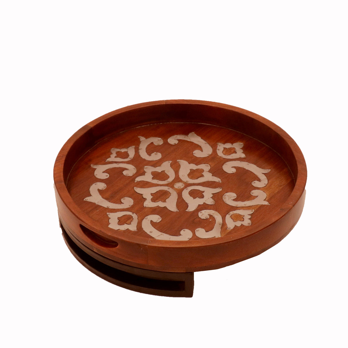 Margot Inlay Round Serving Tray — view 3
