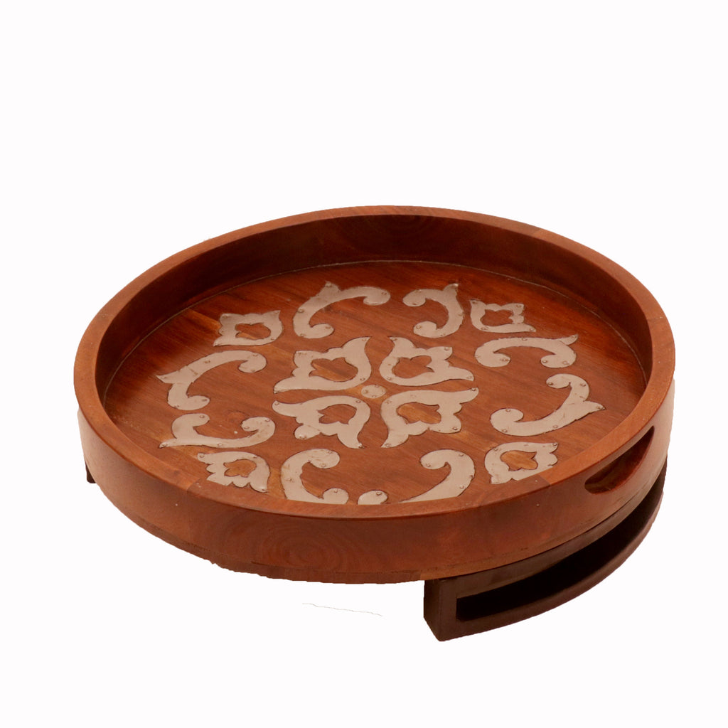 Margot Inlay Round Serving Tray — view 4