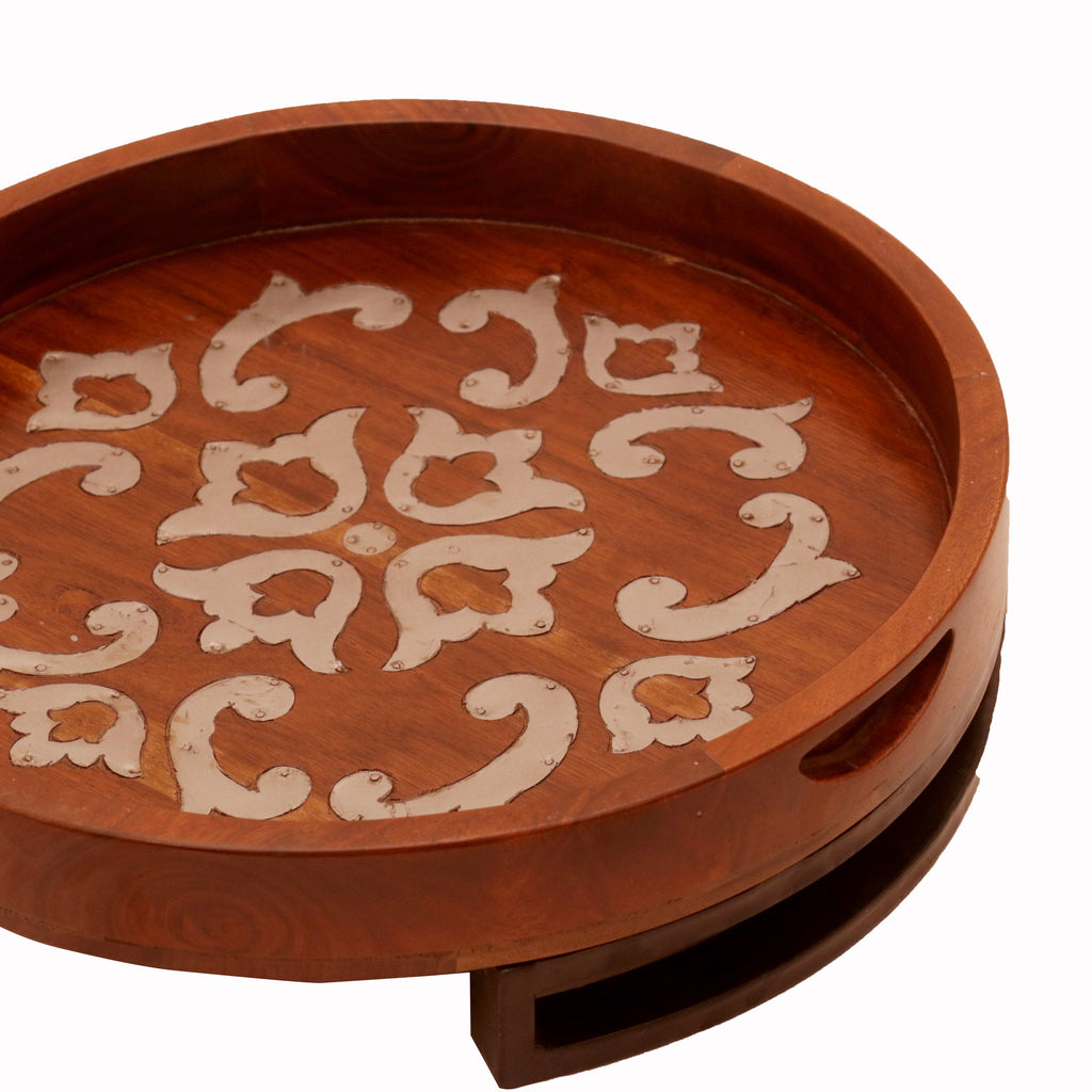 Margot Inlay Round Serving Tray — view 7