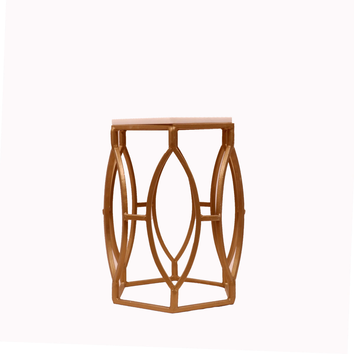 Thalia White Metal Side Table — view 2