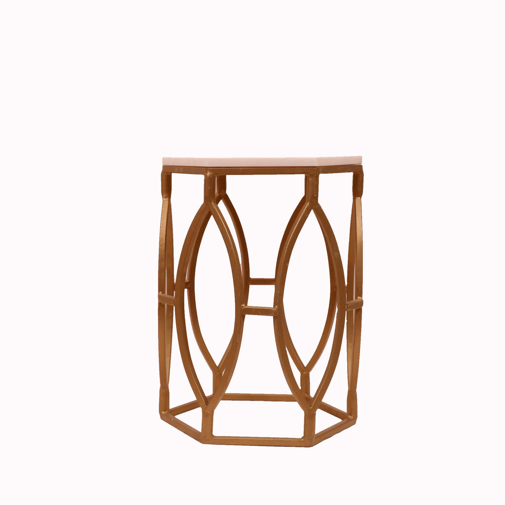 Thalia White Metal Side Table — view 3