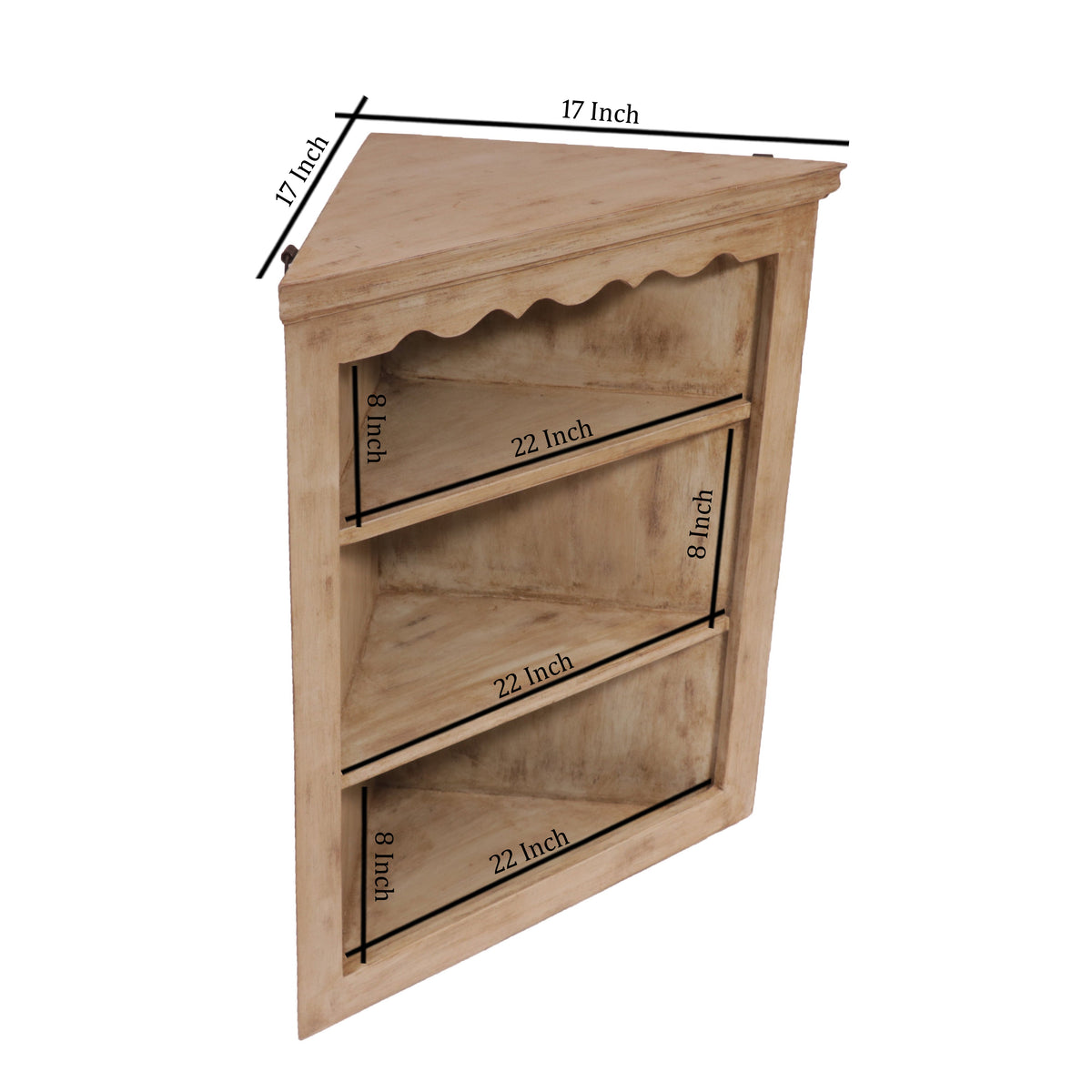 Celine Distressed Corner Storage Rack — view 5