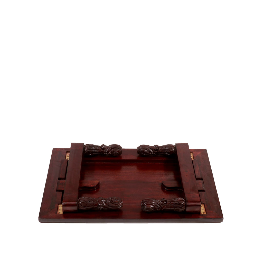 Astrid Carved Folding Bajot Table — view 7