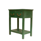 Talia Distressed Green Side Table — view 2