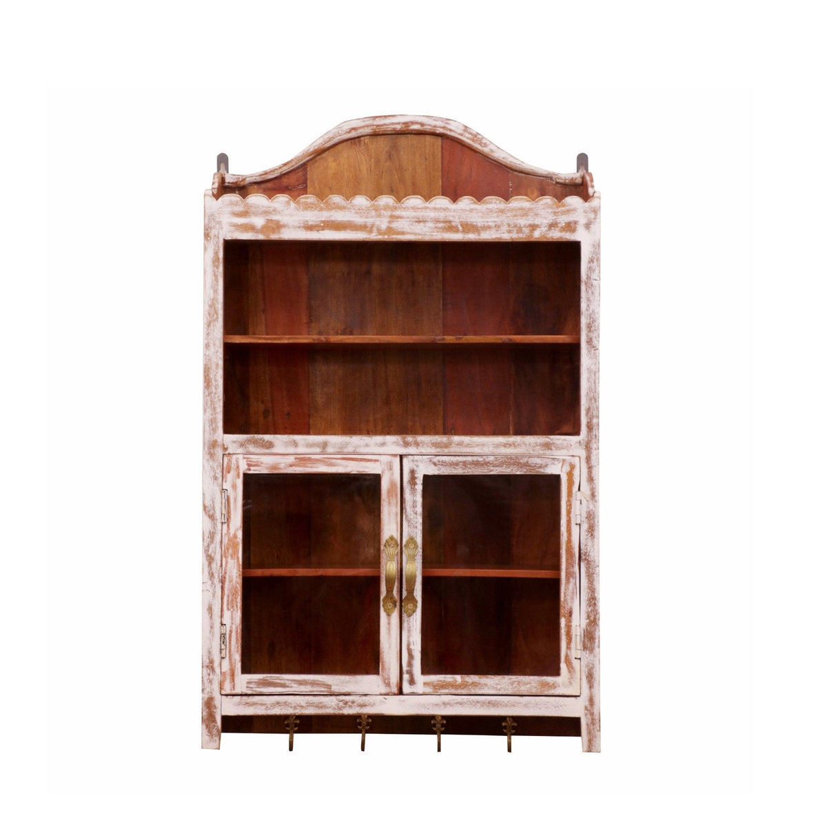 Margot Distressed White Storage Cabinet — view 2