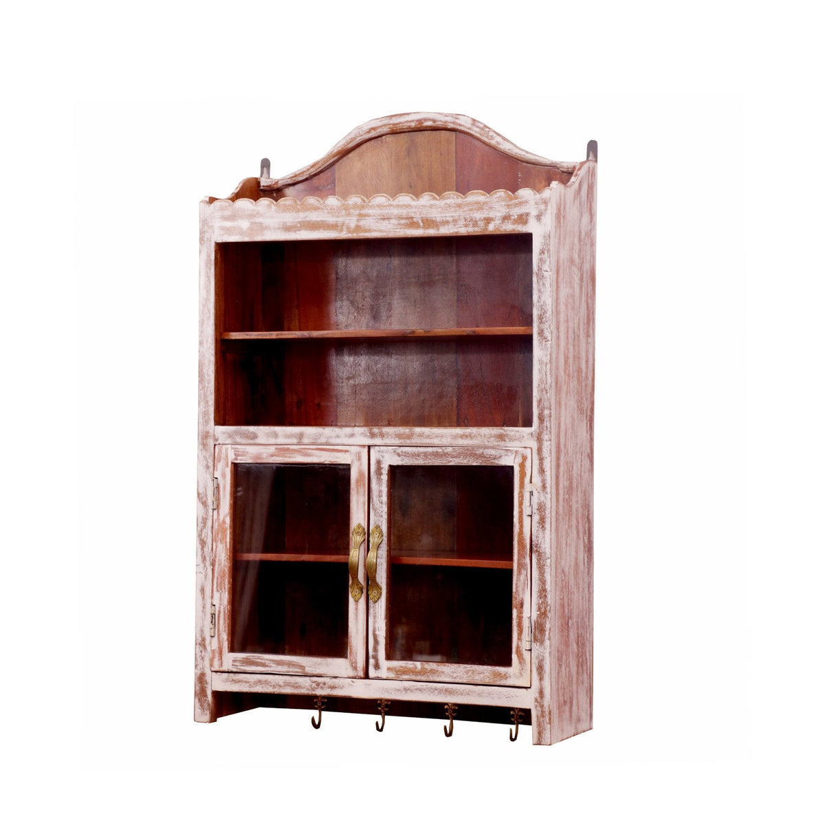 Margot Distressed White Storage Cabinet — view 3