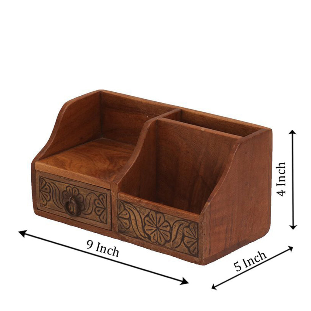 Rufus Solid Wood Drawer Desk Organizer - Dark - product image 6