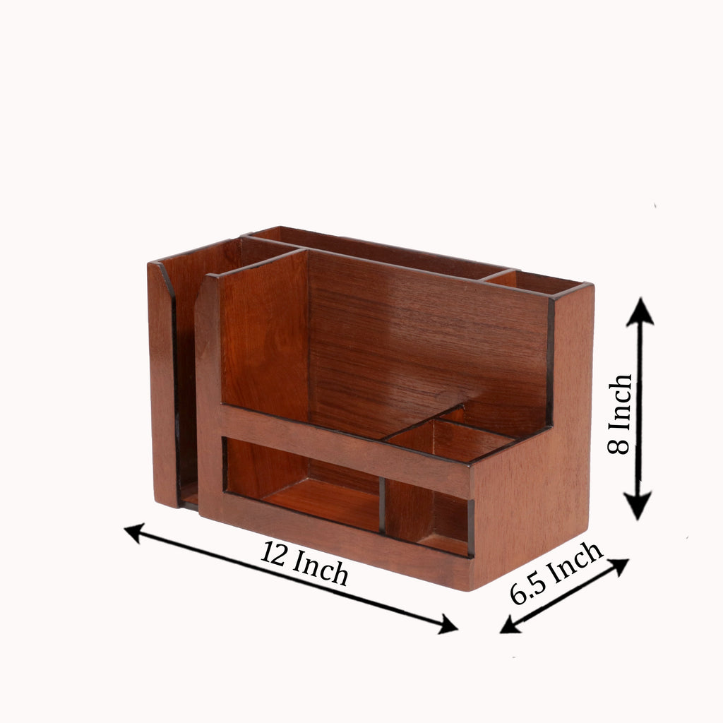 Arden Solid Wood Contoured Desk Organizer - Natural - product image 6