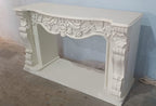 Helena Carved White Fireplace Mantel — view 1