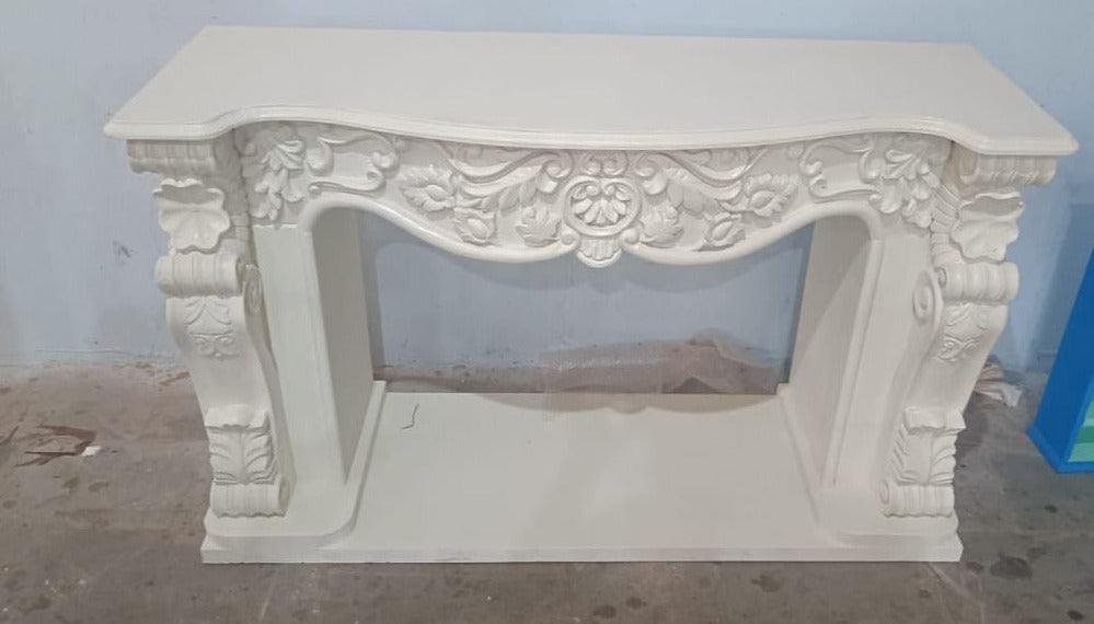 Helena Carved White Fireplace Mantel — view 3