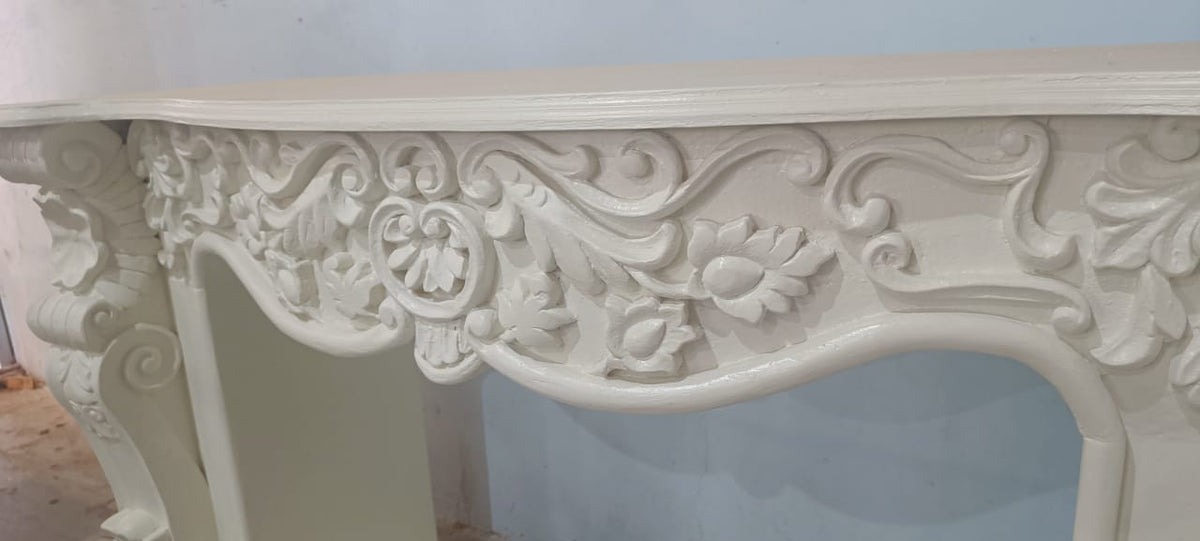 Helena Carved White Fireplace Mantel — view 2