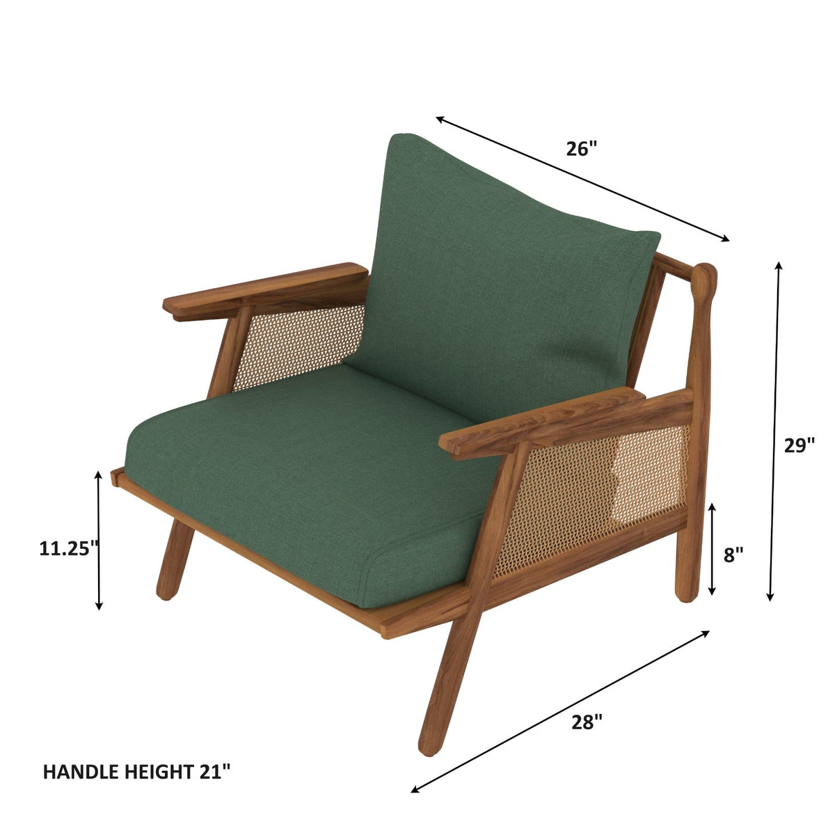 Aurelia Solid Wood Armchair — view 6