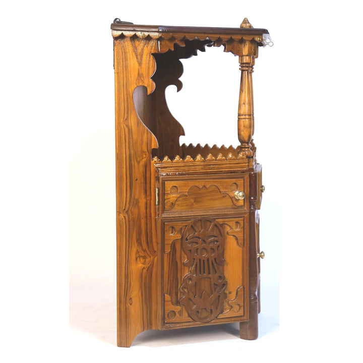 Intricately Carved Temple-style Cabinet Temple