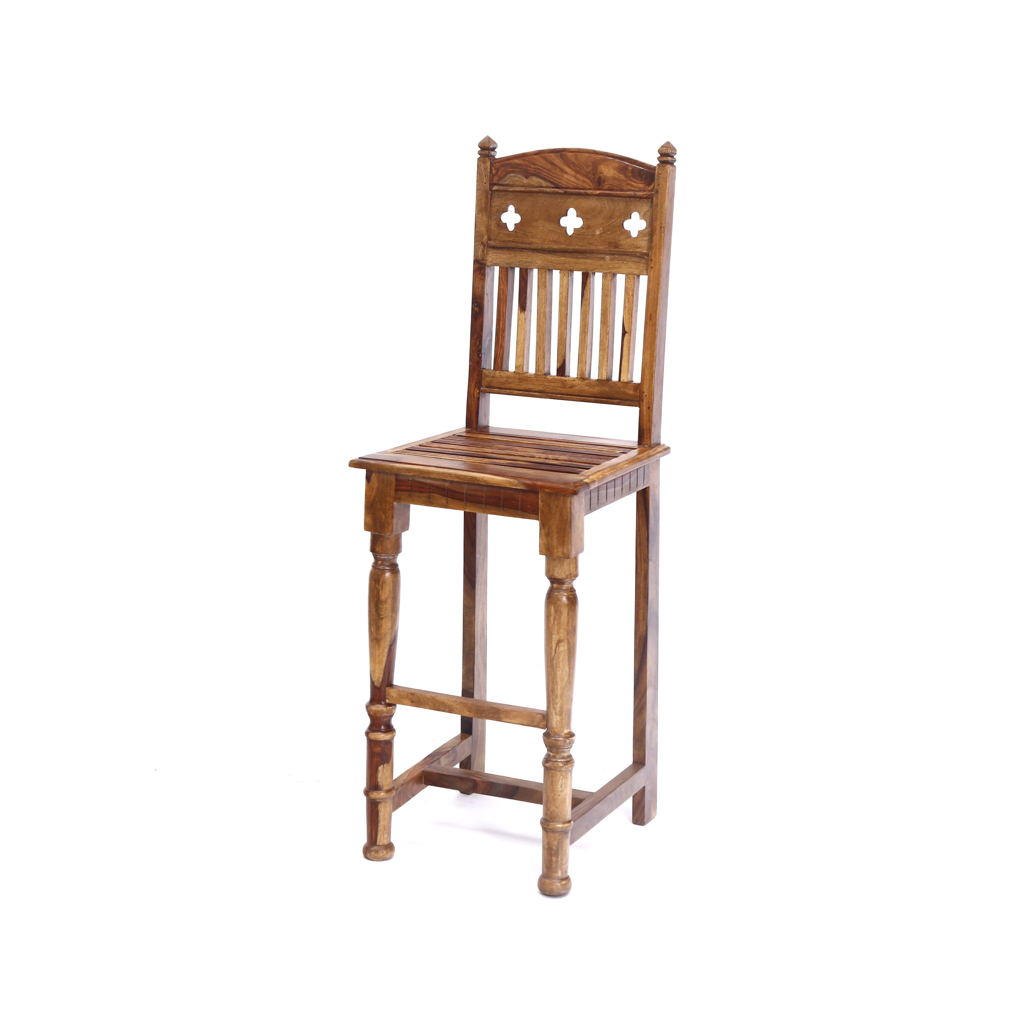Classic Handmade Wooden Sheesham Wooden Regal Bar Chair Bar Stool