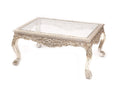 Giselle Glass Panel White Coffee Table — view 1