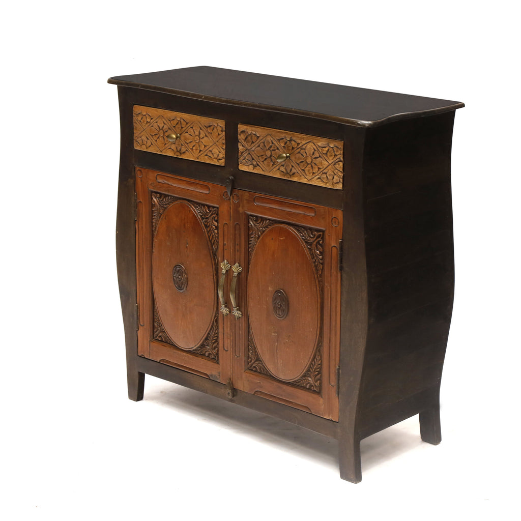 Amara Floral Carved Storage Cabinet — view 1