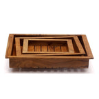 Ivy Solid Wood Serving Tray — Set of 3 — view 3