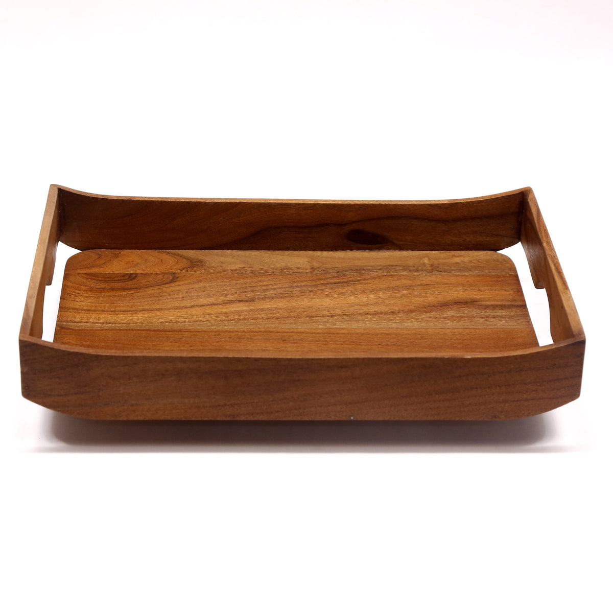 Maeve Rectangular Curved Serving Tray — Set of 3 — view 5