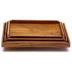 Lyra Solid Wood Serving Tray — Set of 3 — view 2