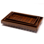 Nell Slatted Square Serving Tray — view 3