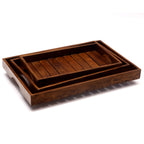 Nell Slatted Square Serving Tray — view 4