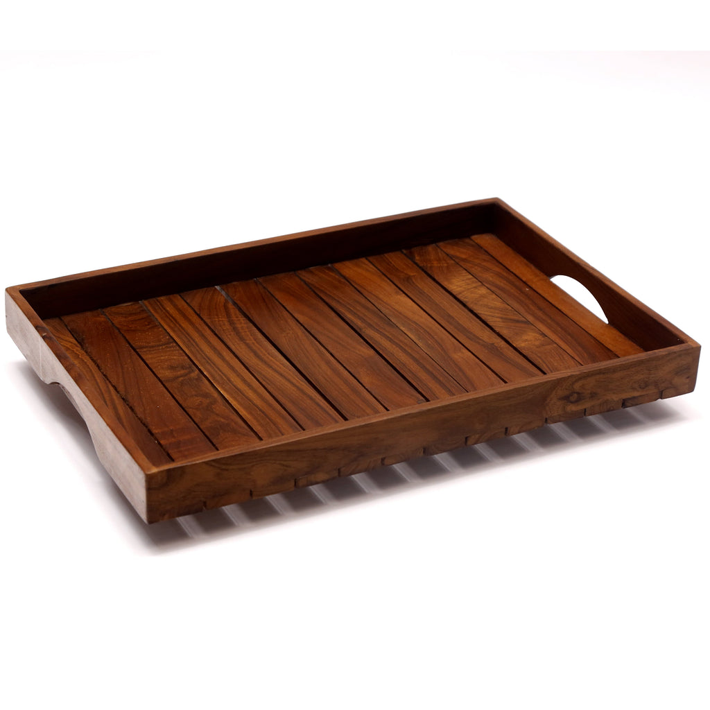 Nell Slatted Square Serving Tray — view 5
