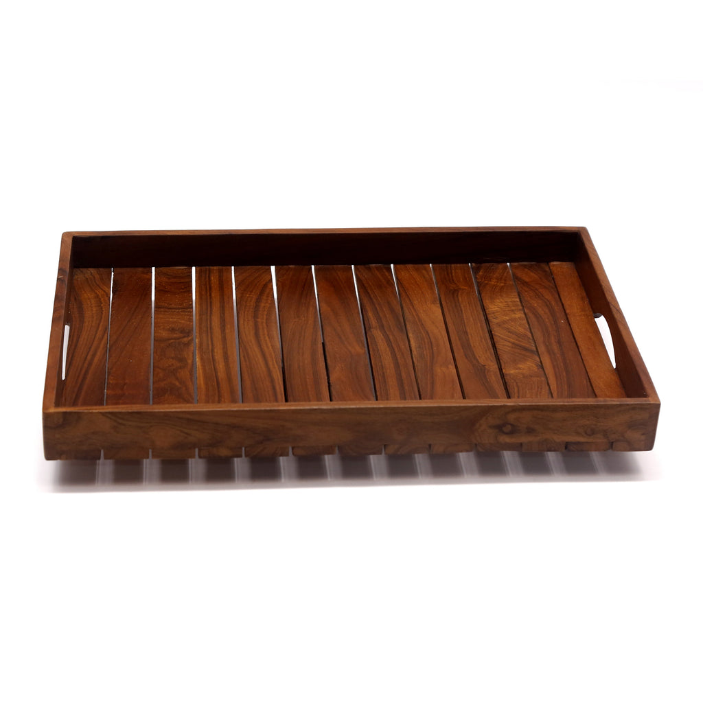 Nell Slatted Square Serving Tray — view 6