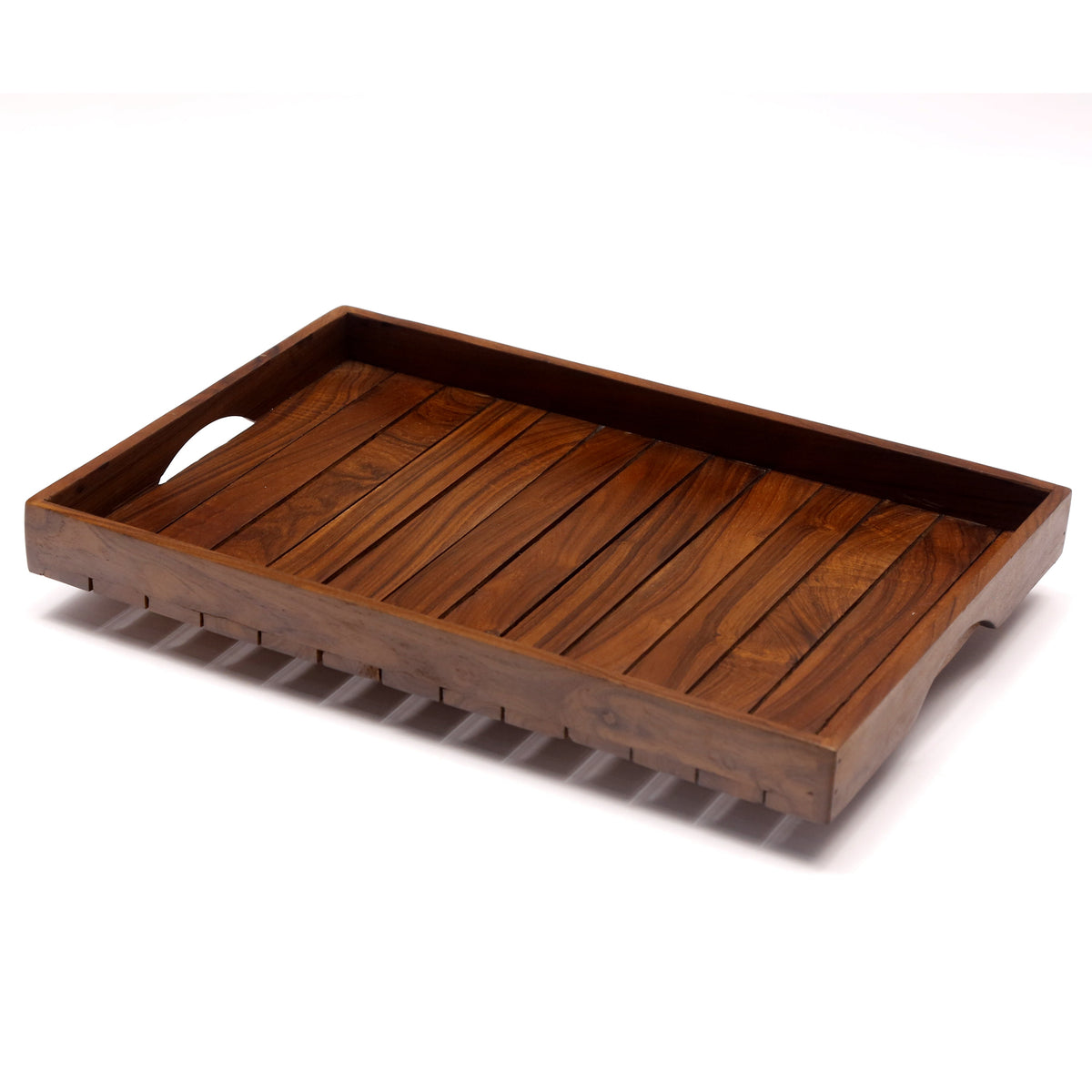 Nell Slatted Square Serving Tray — view 7