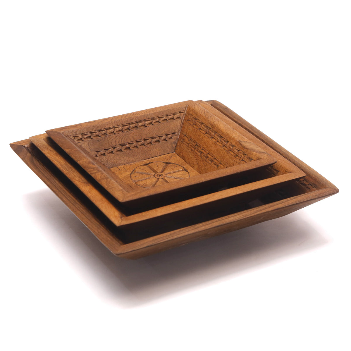 Liora Carved Rustic Serving Tray — view 2