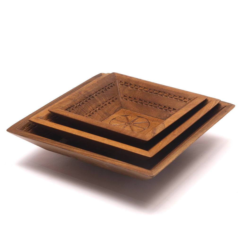 Liora Carved Rustic Serving Tray — view 3