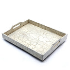 Flora Distressed White Serving Tray — view 3