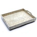 Flora Distressed White Serving Tray — view 5