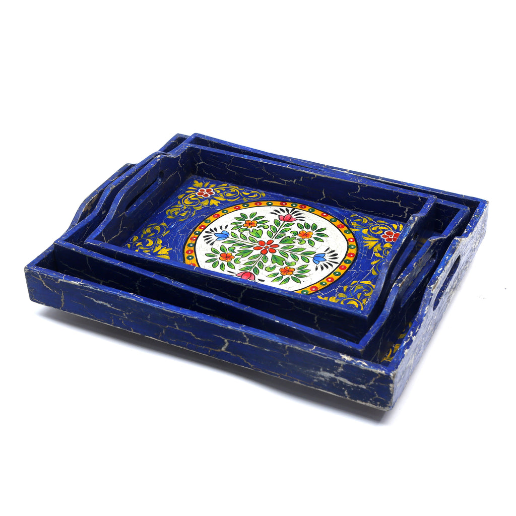 Freya Blue Serving Tray — view 2