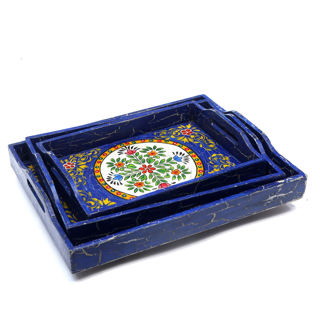 Freya Blue Serving Tray — view 1