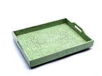 Gaia Distressed Green Serving Tray — view 2
