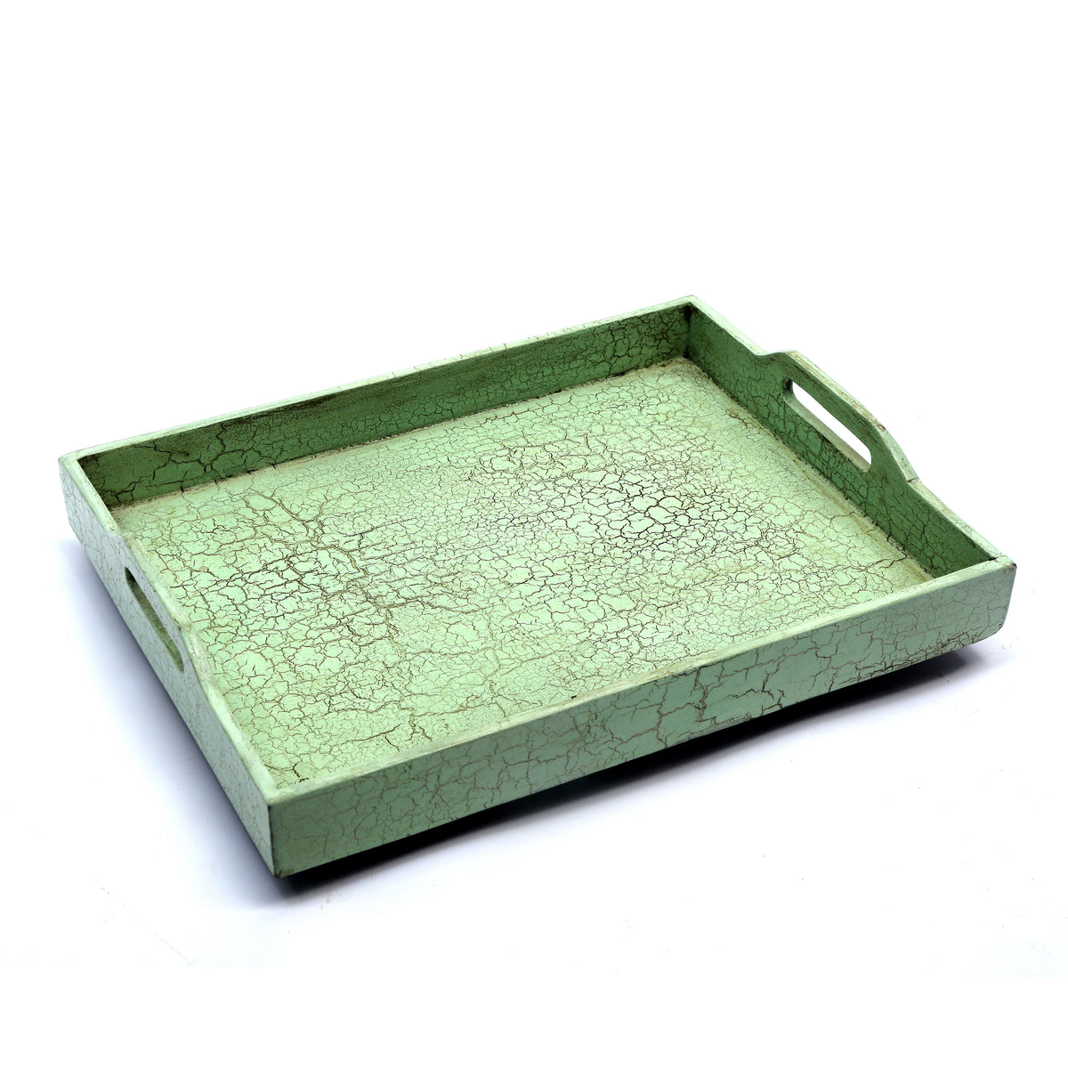 Gaia Distressed Green Serving Tray — view 7