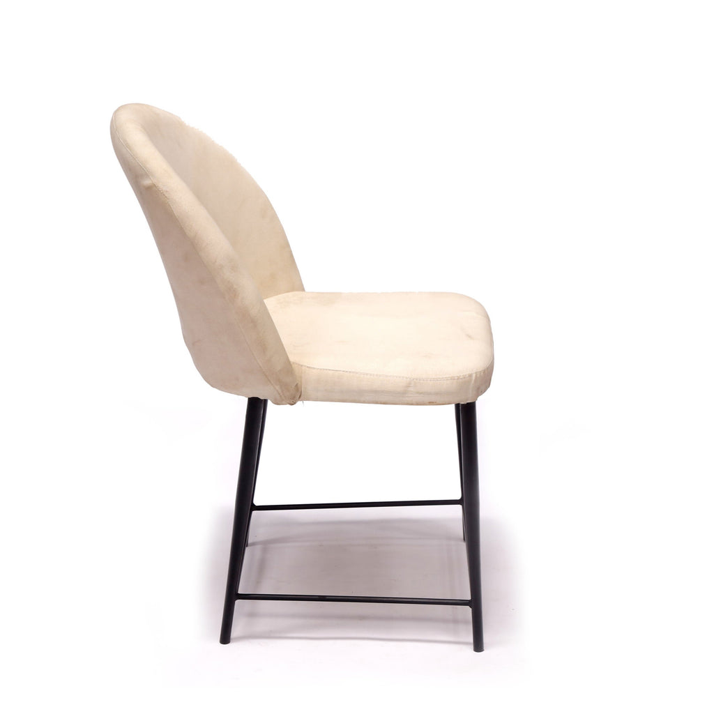 Opal Vintage White Metal Armchair — view 3
