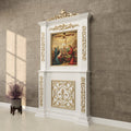 Briar Carved White Engineered Wood Altar — view 1