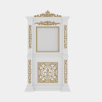 Briar Carved White Engineered Wood Altar — view 3