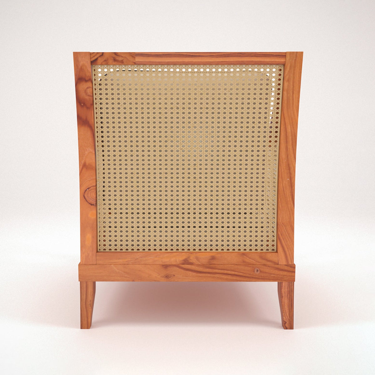 Freya Cane Upholstered Armchair — view 6