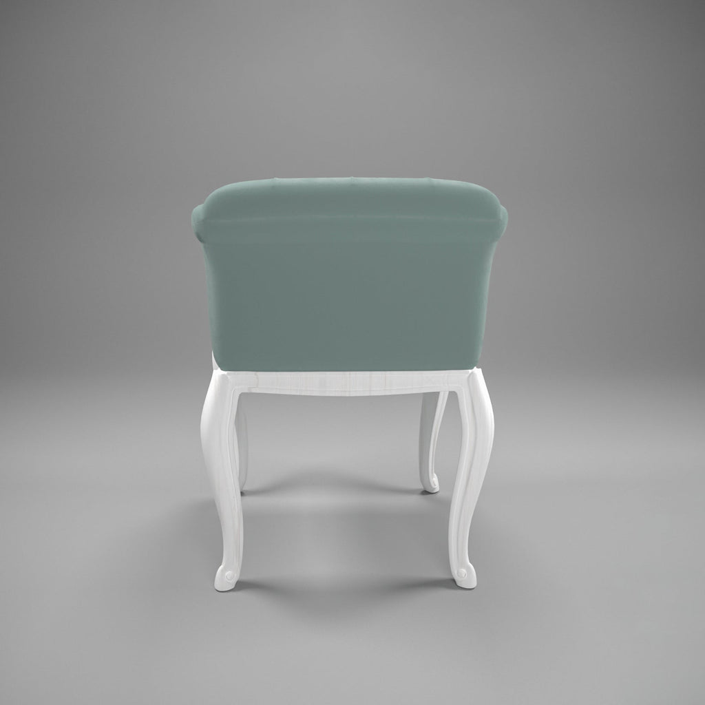 Elodie Upholstered White Armchair — view 5