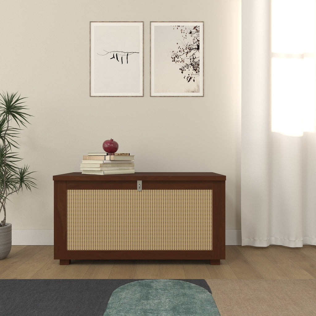 Calista Cane Panelled Storage Cabinet — view 1
