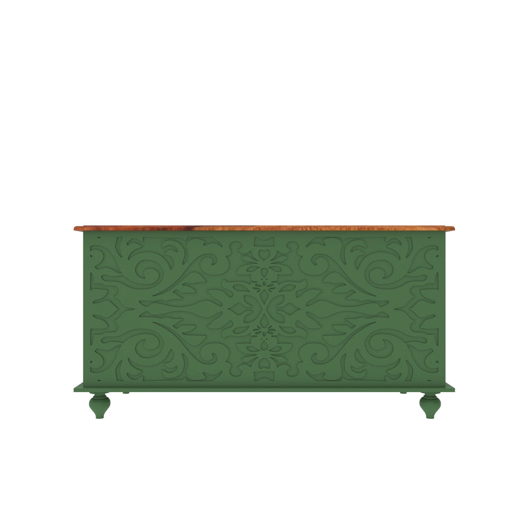 Aveline Floral Carved Storage Chest — view 2