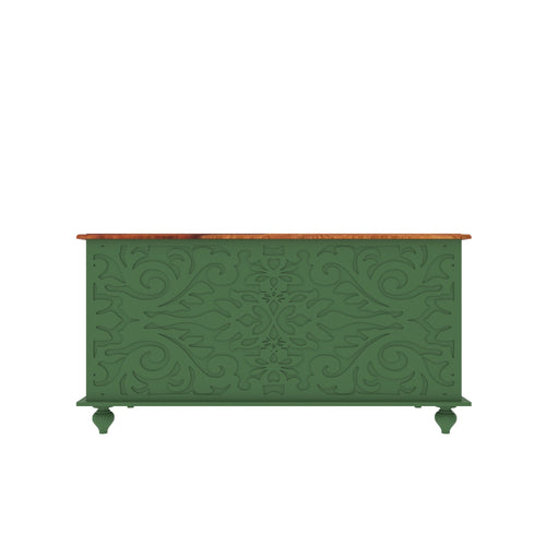 Aveline Floral Carved Storage Chest — view 2